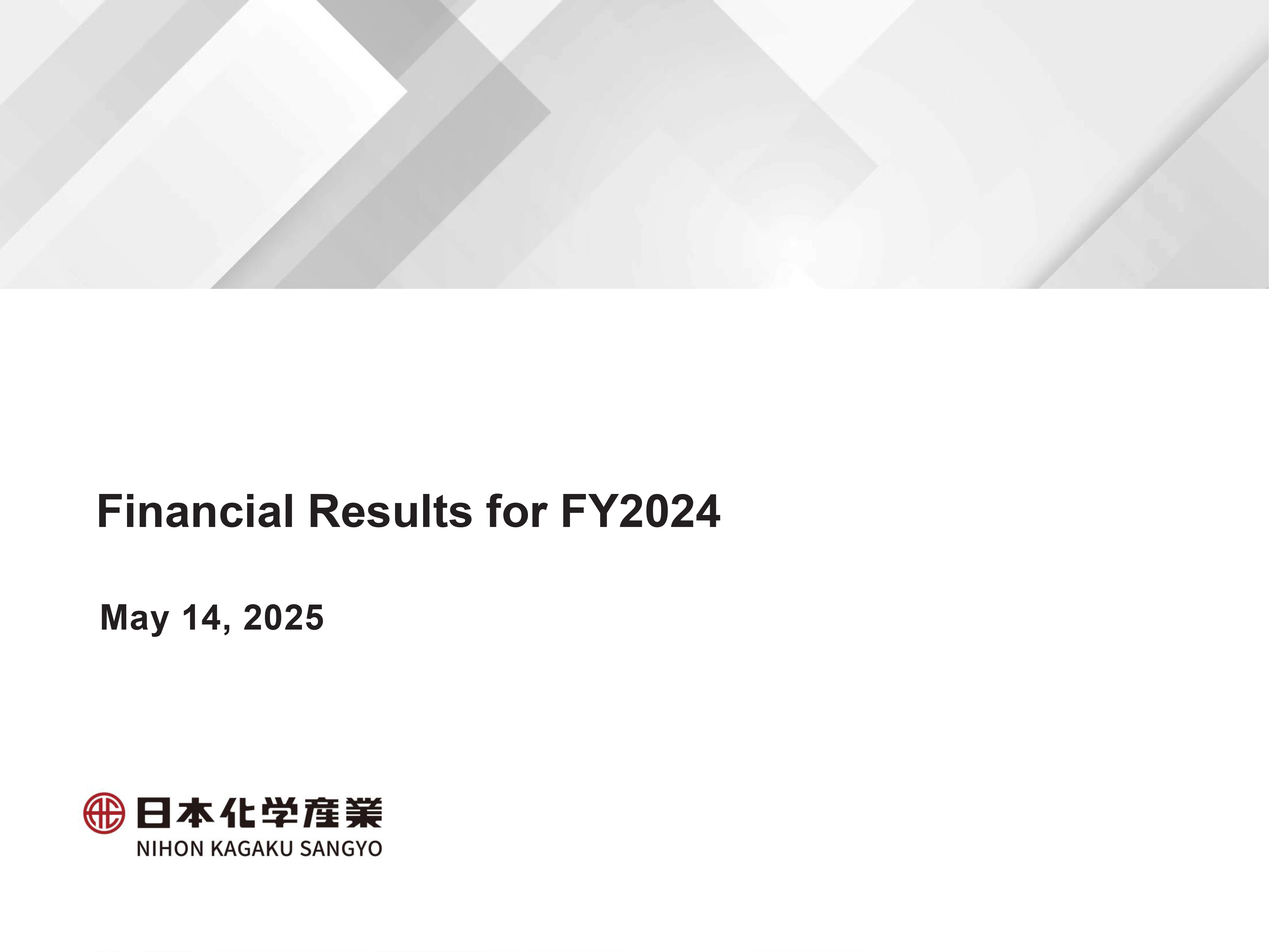 Presentation Material for FY2024